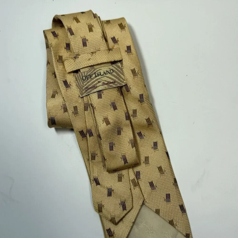 Off Island By Tommy Bahama Beach Chair Print 100% Silk Neck Tie